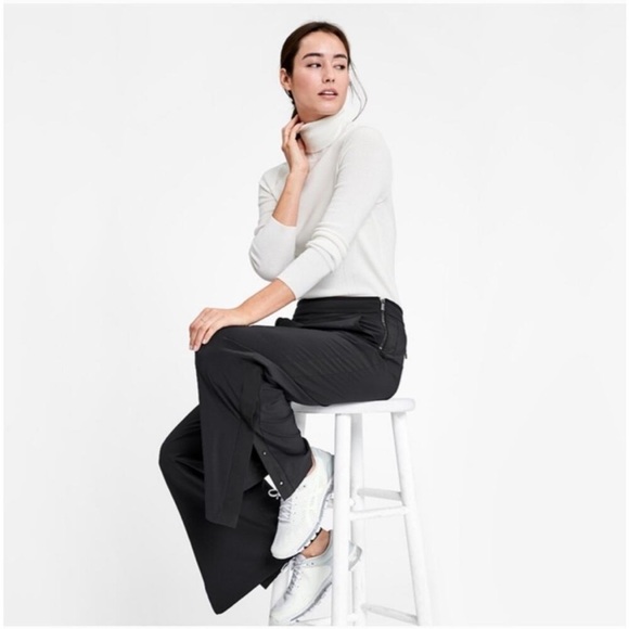 Athleta Gramercy wide leg Trouser Pants black 0 - Picture 6 of 16